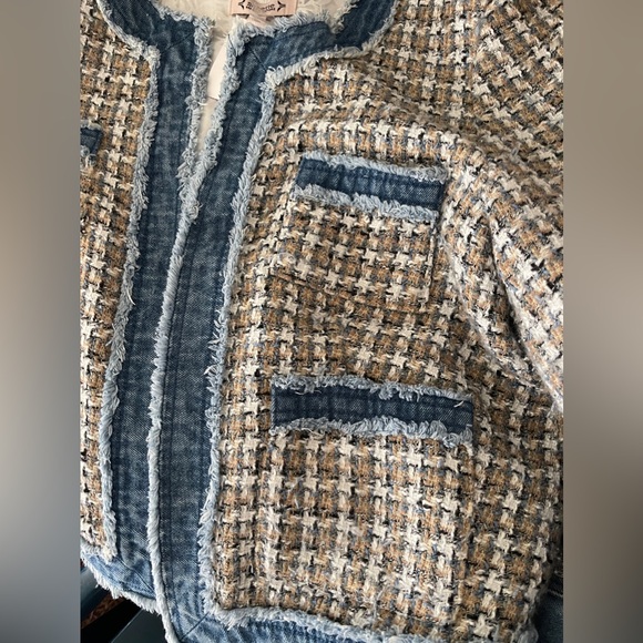 🚨SOLD🚨 NWT Nanette Lepora Chic Tweed & Denim Contrast Jacket - Picture 3 of 7